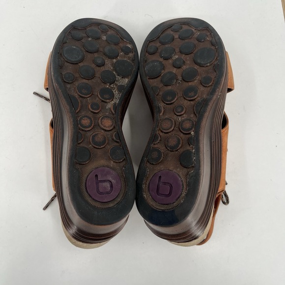 Bionica Women's Ghillie Sirus Wedge Leather Sandals Size 9.5 Orange Cognac - Picture 10 of 12